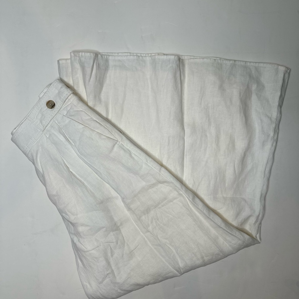 Banana Republic White Wide Leg Pants - Picture 3 of 12